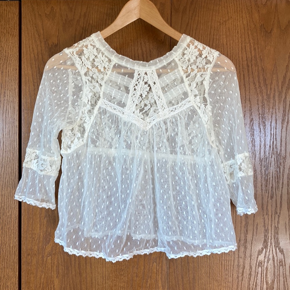 Free People Lace blouse Size S